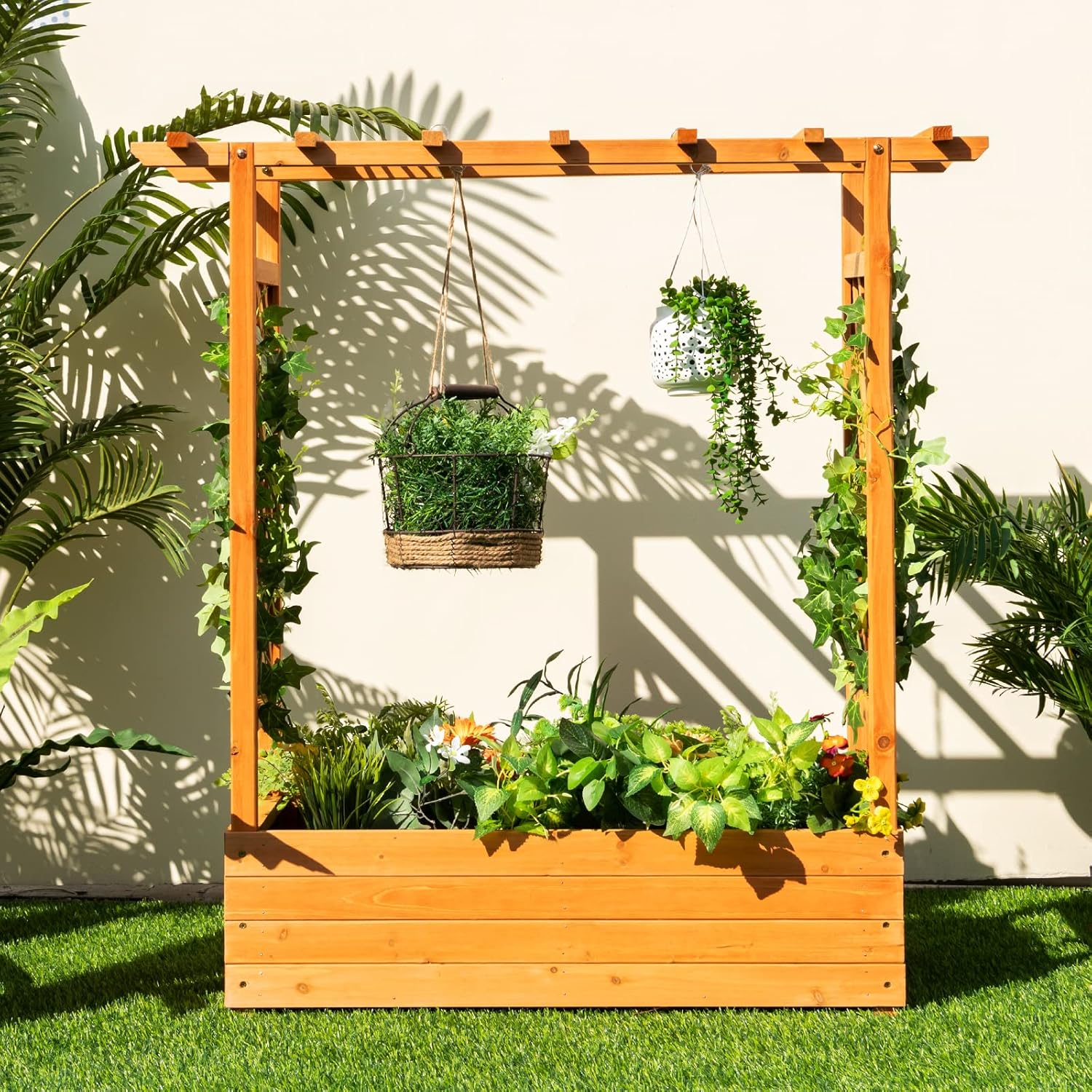 Canteiro Elevado de Madeira co - Raised Garden Bed avaliação e preço